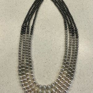 Premier Designs Elegant Gradient Black to Silver Necklace